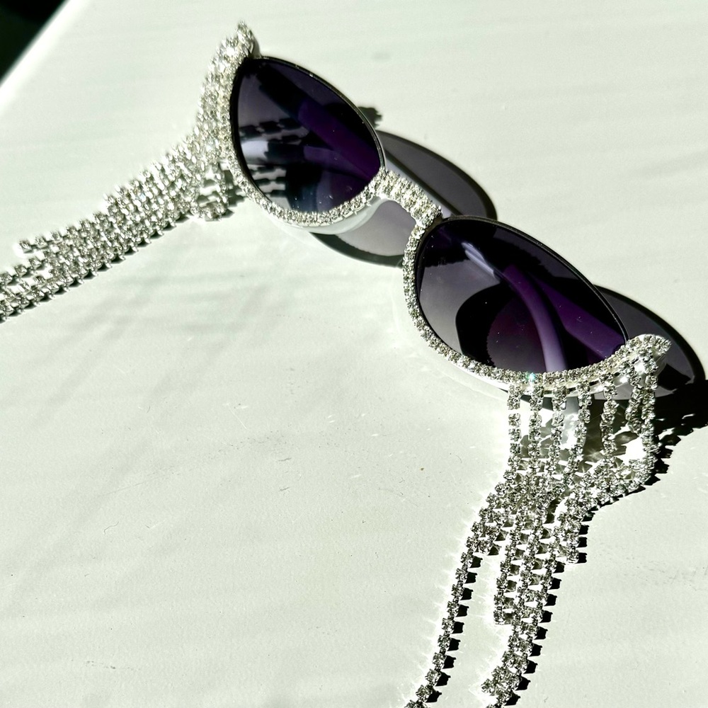 Elegant Silver and Black Sunglasses
